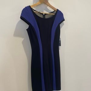 NWT Guess Cap Sleeve Black/Purple Mini Cocktail Dress